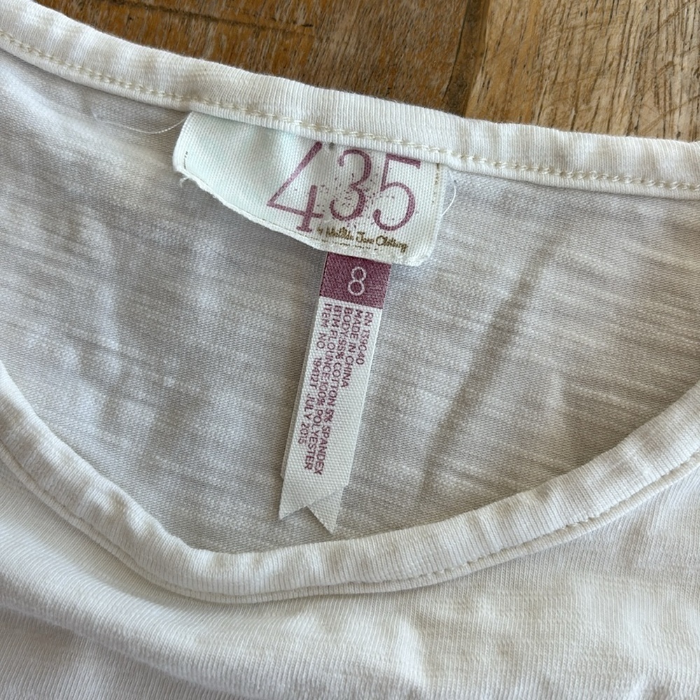 Matilda Jane 435 Girls' Cream Ruffled Top size 8 - Picture 2 of 4